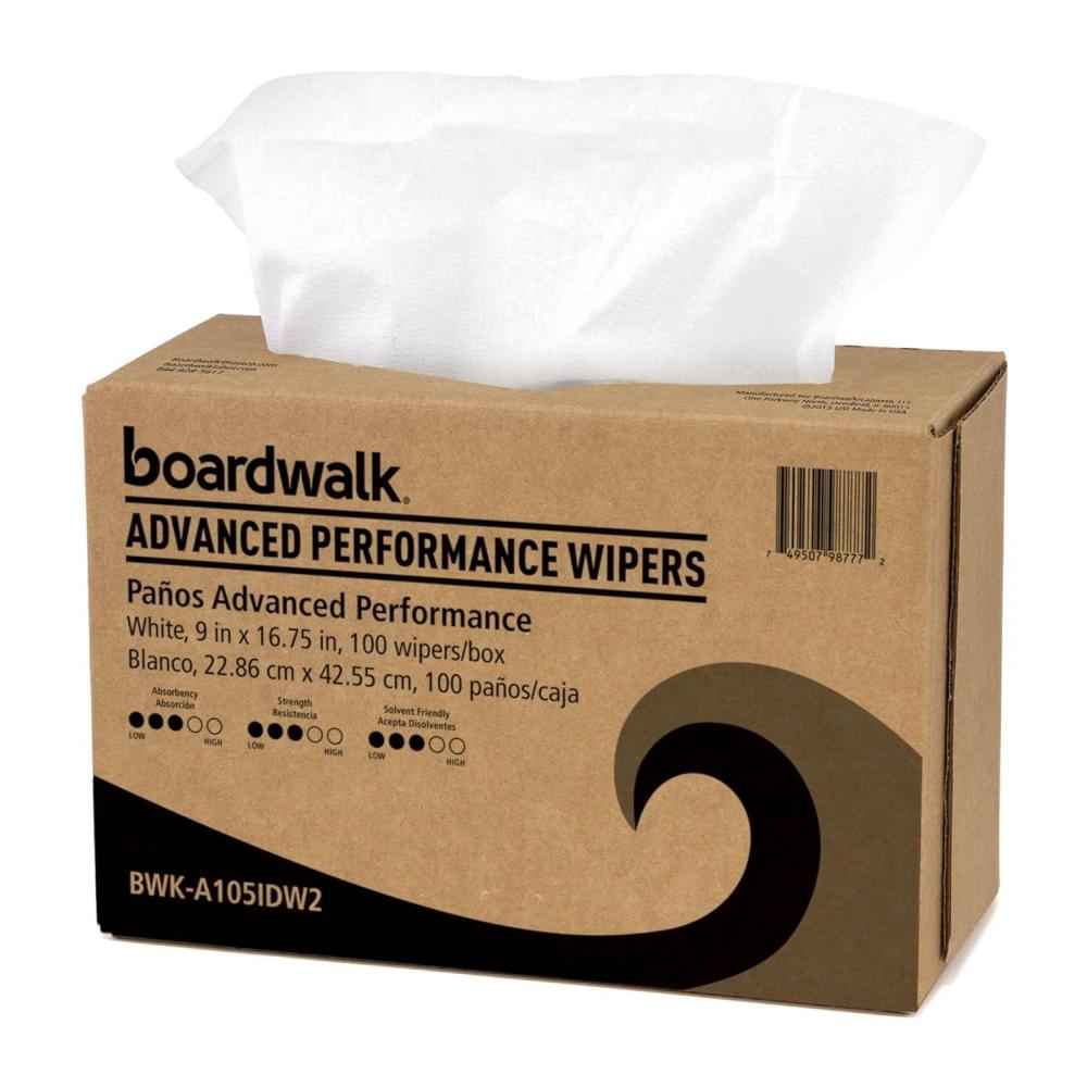 image:imageBoardwalk Advanced Performance Wipers 9 x 1675 White 100Dispenser Pack 10 Dispenser PacksCarton