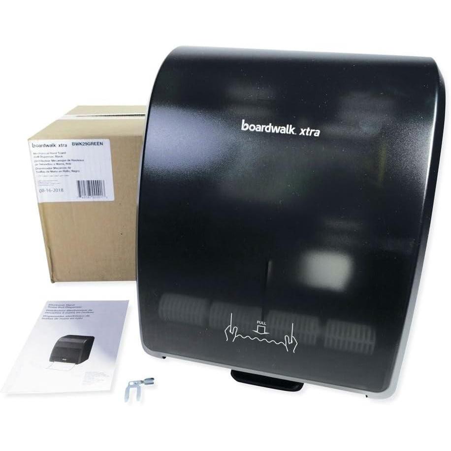 image:imageBoardwalk BWK29GREEN 1231 x 931 x 1594 Xtra Mechanical HandsFree Towel Dispenser Black 1Carton