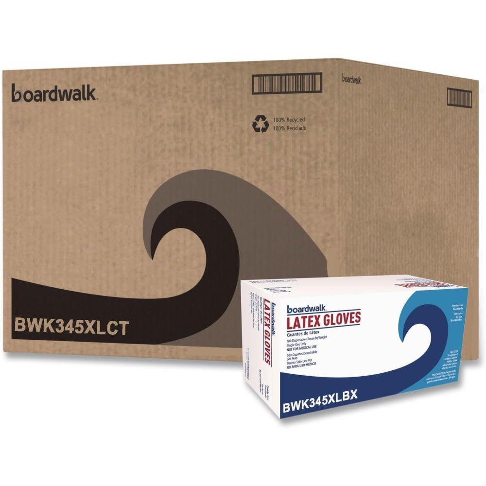 image:imageBoardwalk GeneralPurpose Latex Gloves Natural XLarge PowderFree 44 Mil 100box