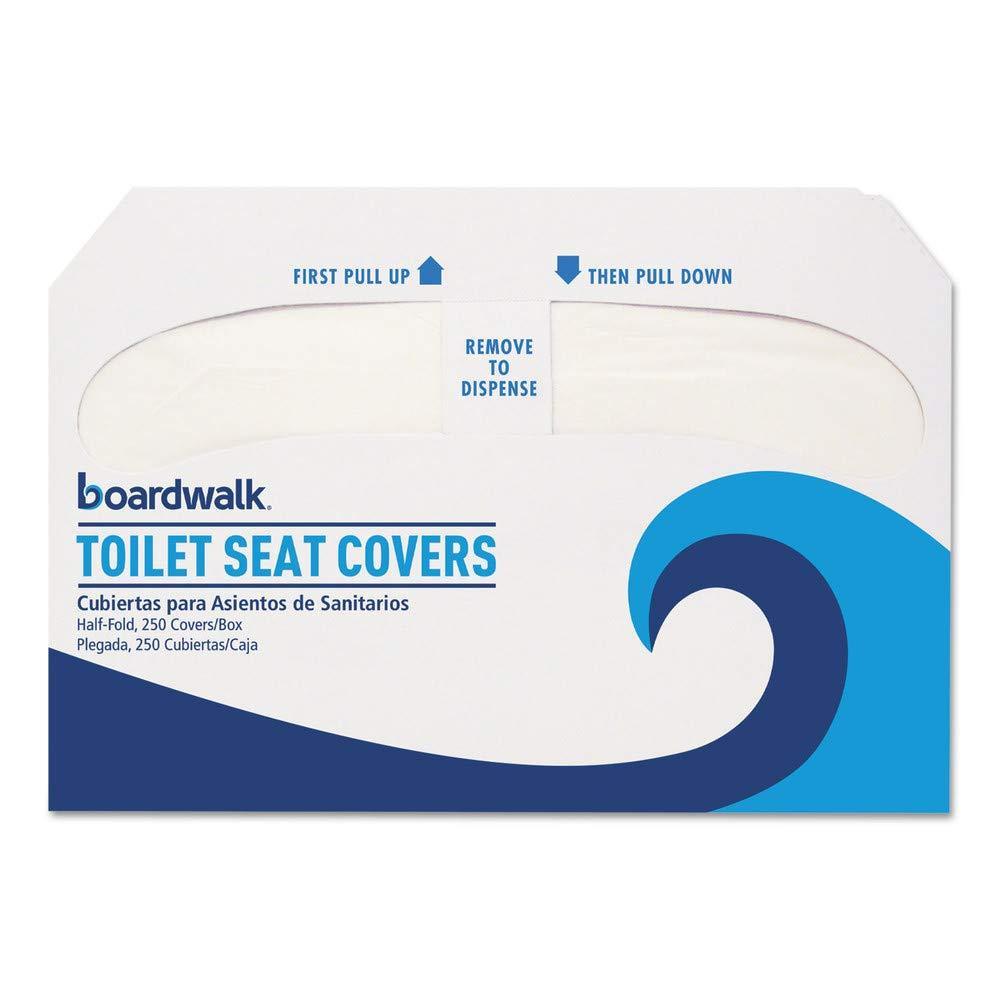 image:imageBoardwalk K5000 Premium HalfFold Toilet Seat Covers 250 Covers per Sleeve Case of 20 Sleeves