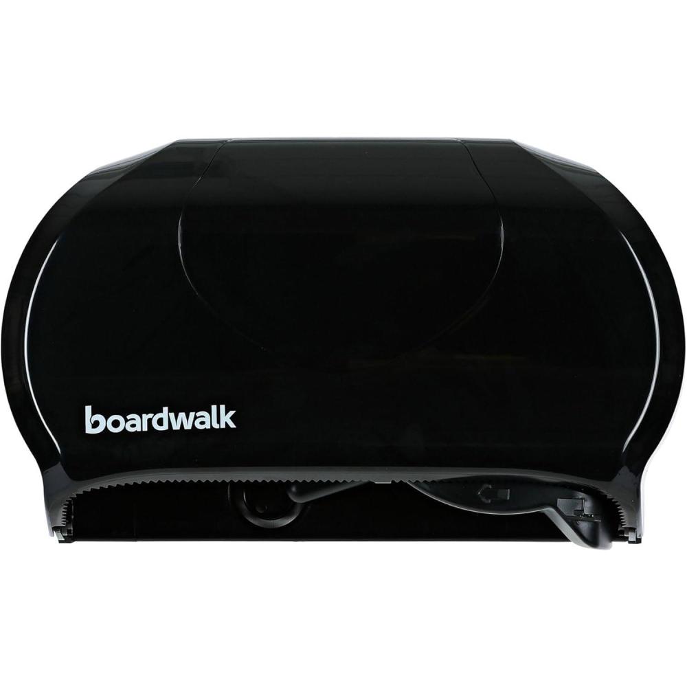 image:imageBoardwalk R3670BKBW 13 in x 675 in x 875 in Standard Twin Toilet Tissue Dispenser Black