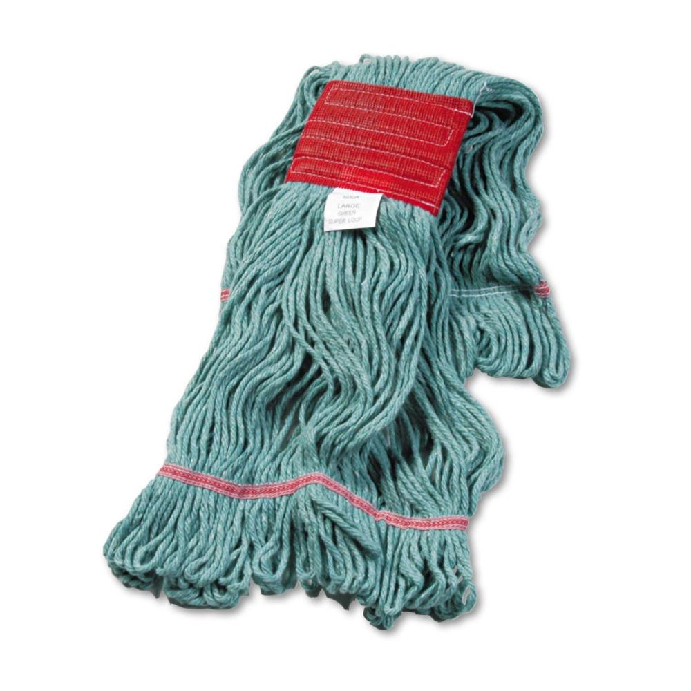 image:imageBoardwalk Super Loop Wet Mop Head CottonSynthetic Fiber 5 Headband Large Size Green 12Carton