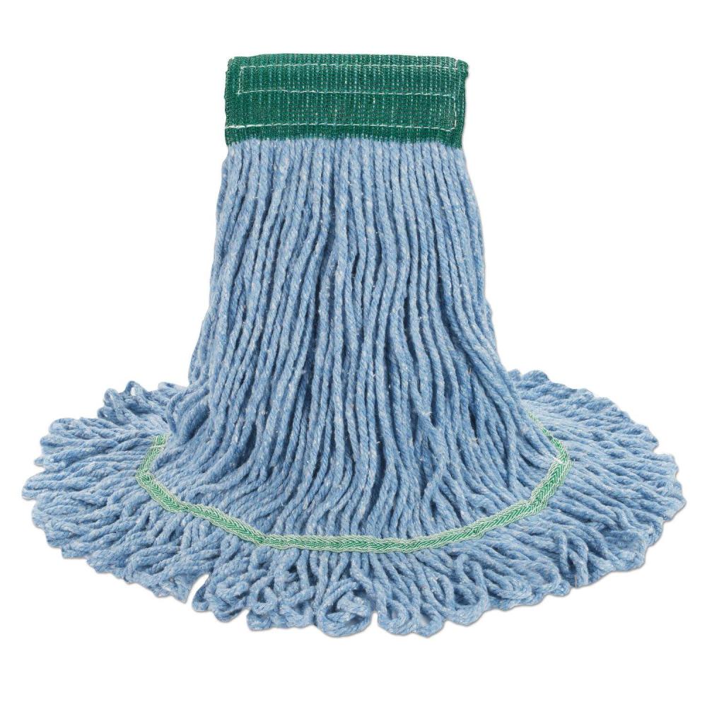 image:imageBoardwalk Super Loop Wet Mop Head CottonSynthetic Fiber 5 Headband Medium Size Blue 12Carton