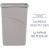 Boardwalk 1868188 23 gal. Plastic Slim Waste Container – Gray