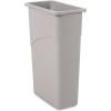 Boardwalk 1868188 23 gal. Plastic Slim Waste Container – Gray