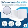 Boardwalk 2-Ply Bulk Toilet Paper Rolls for Professional and Commercial Use | 125 Feet Septic Safe Single Roll Toilet Paper Rolls | 500 White 4.5″ x 3″ Sheets per Roll | 96 Count per Box