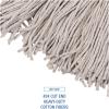 Boardwalk 5324C Cut-End Mop Kits #24 Natural 60-Inch Metal/Plastic Handle Yellow