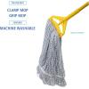 Boardwalk 542CT Mop Head, Floor Finish, Narrow, Rayon/Polyester, Medium, White/Blue (Case of 12)