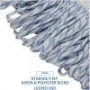 Boardwalk 542CT Mop Head, Floor Finish, Narrow, Rayon/Polyester, Medium, White/Blue (Case of 12)