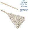Boardwalk BWK112C 48 in. Oak Wood Handle 12 oz. Cotton Head Deck Mops – White (6-Piece/Pack)