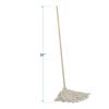 Boardwalk BWK116C 16 oz. Cotton Head Deck Mop with 48 in. Oak Wood Handle – White (6/Carton)