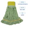 Boardwalk BWK1200LCT EcoMop Recycled Fiber Looped-End Mop Heads – Large, Green (12/Carton)