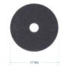Boardwalk BWK4017HIP High Performance 17 in. Stripping Floor Pads – Grayish Black (5/Carton)