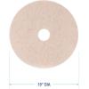 Boardwalk BWK4019NHE 19 in. Diameter Natural Hog Hair Burnishing Floor Pads – Beige (5/Carton)