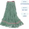 Boardwalk BWK503GNNB Premium Standard Cotton/Rayon Fiber Mop Head – Large, Green (12/Carton)