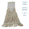Boardwalk BWK524C 24 oz. Pro Loop Web/Tailband Premium Saddleback Cotton Mop Head – White (12/Carton)