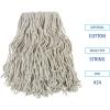 Boardwalk BWKCM02024S #24 Banded Cotton Mop Heads – White (12/Carton)