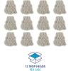 Boardwalk BWKCM02024S #24 Banded Cotton Mop Heads – White (12/Carton)