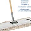 Boardwalk BWKM245C 24 in. x 5 in. Cotton Head 60 in. Wood Handle Cotton Dry Mopping Kit – Natural (1-Kit)