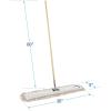 Boardwalk BWKM365C 36 in. x 5 in. Cotton Head 60 in. Wood Handle Cotton Dry Mopping Kit – Natural (1-Kit)