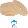 Boardwalk Burnishing Floor Pads, 20″ Diameter, Tan, 5/carton