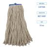 Boardwalk Cut-End Lie-Flat Wet Mop Head, Cotton, 16oz, White, 12/Carton