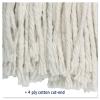 Boardwalk Cut-End Wet Mop Head, Cotton, White, #20, 12/Carton