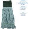 Boardwalk Echomop With Looped-End Wet Head, Synthetic/cotton, Medium, Blue, 12/carton