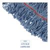 Boardwalk LM30311L Cotton Mop Heads, Cotton/Synthetic Blend, Large, Looped End, Wideband, Blue (Case of 12)