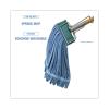 Boardwalk Microfiber Looped-End Wet Mop Heads, Medium, Blue, 12/Carton, 12/Carton(Blue)