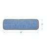 Boardwalk Microfiber Mop Head, Blue, 18 x 5, Split Microfiber, Hook and Loop Back, Dozen