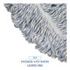 Boardwalk Mop Head, Floor Finish, Wide, Rayon/Polyester, Large, White/Blue, 12/Carton