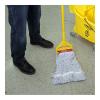 Boardwalk Mop Head, Floor Finish, Wide, Rayon/Polyester, Large, White/Blue, 12/Carton