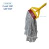 Boardwalk Mop Head, Floor Finish, Wide, Rayon/Polyester, Large, White/Blue, 12/Carton