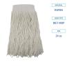 Boardwalk Mop Head, Premium Saddleback Head, Rayon Fiber, 24-Oz., White, 12/Carton
