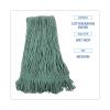Boardwalk Mop Head, Premium Standard Head, Cotton/Rayon Fiber, Medium, Green, 12/Carton