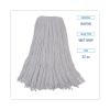 Boardwalk Mop Head, Premium Standard Head, Rayon Fiber, 32oz, White, 12/Carton