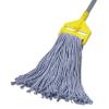 Boardwalk Mop Head, Standard Head, Cotton/Synthetic Fiber, Cut-End, 24, Blue, 12/Carton