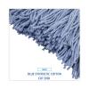 Boardwalk Mop Head, Standard Head, Cotton/Synthetic Fiber, Cut-End, 24, Blue, 12/Carton