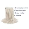 Boardwalk Premium Cut-End Wet Mop Heads, Cotton, 24oz, White, 12/Carton