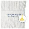 Boardwalk Premium Cut-End Wet Mop Heads, Cotton, 24oz, White, 12/Carton