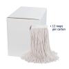 Boardwalk Premium Cut-End Wet Mop Heads, Cotton, 24oz, White, 12/Carton