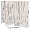 Boardwalk Premium Cut-End Wet Mop Heads, Cotton, 24oz, White, 12/Carton