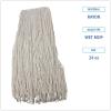 Boardwalk Premium Cut-End Wet Mop Heads, Rayon, 24oz, White, 12/Carton