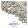 Boardwalk Pro Loop Web/Tailband Wet Mop Head, Cotton, 12/Carton