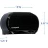 Boardwalk R3670BKBW 13 in. x 6.75 in. x 8.75 in. Standard Twin Toilet Tissue Dispenser – Black