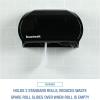 Boardwalk R3670BKBW 13 in. x 6.75 in. x 8.75 in. Standard Twin Toilet Tissue Dispenser – Black