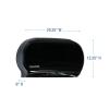 Boardwalk R4070BKBW 20.25 in. x 6 in. x 12.25 in. Jumbo Twin Toilet Tissue Dispenser – Black