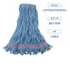 Boardwalk Super Loop Wet Mop Head, Cotton/Synthetic Fiber, 1″ Headband, Large Size, Blue, 12/Carton