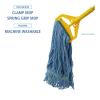 Boardwalk Super Loop Wet Mop Head, Cotton/Synthetic Fiber, 1″ Headband, Medium Size, Blue, 12/Carton